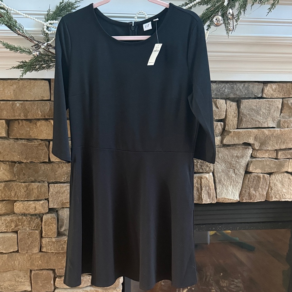 GAP Factory Elegant Black Long Sleeve Dress